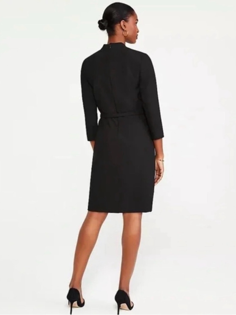 Ann Taylor V-Neck Belted Dress